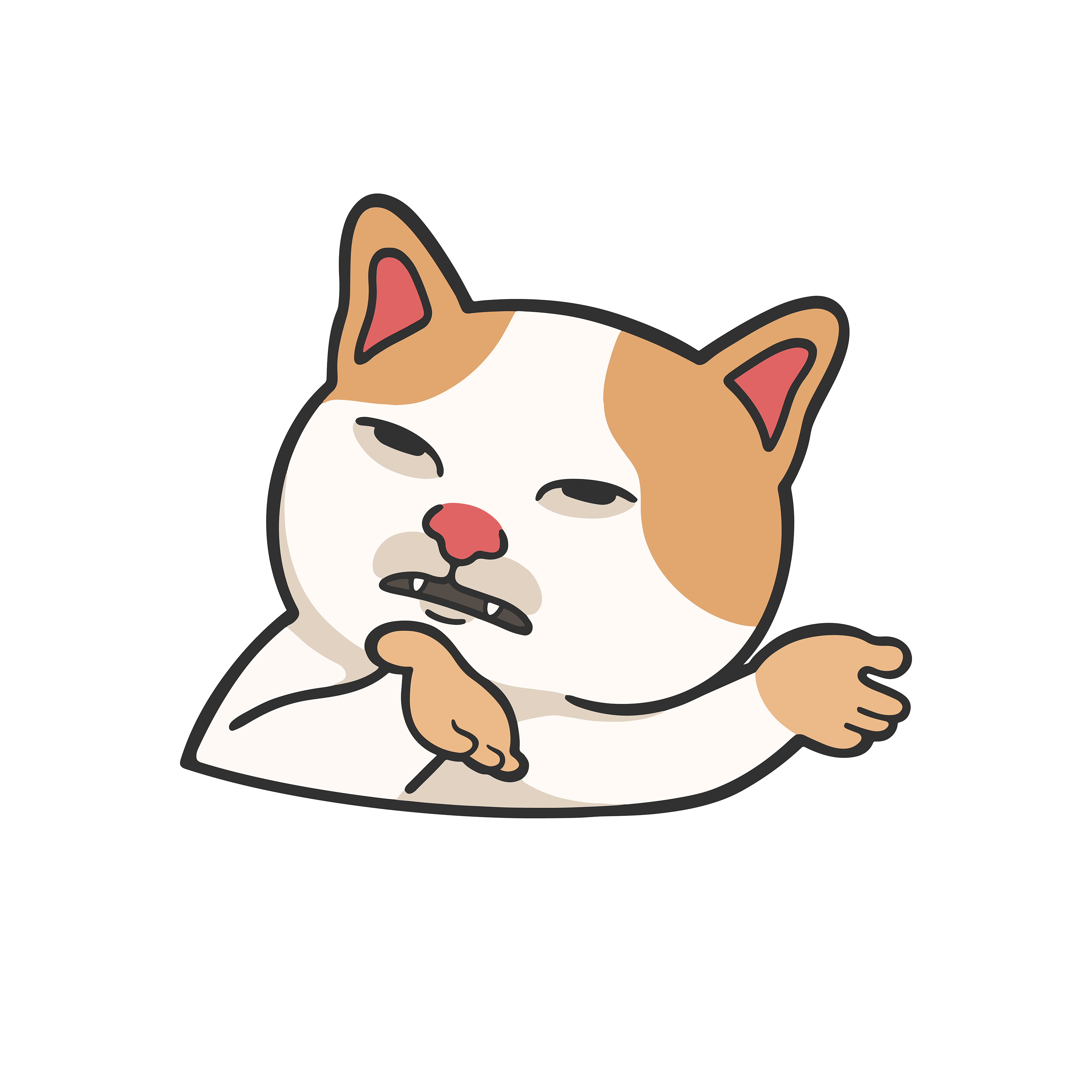 —Pngtree—questioning cat meme sticker vector_23556053.png
